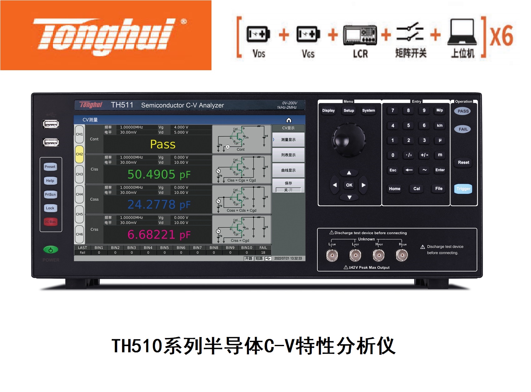 永乐网站下载：同惠TH511 TH512 TH513  半导体C-V特性分析仪