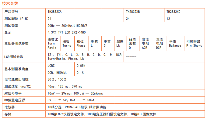 TH2832X 自动变压器测试系统(图1)
